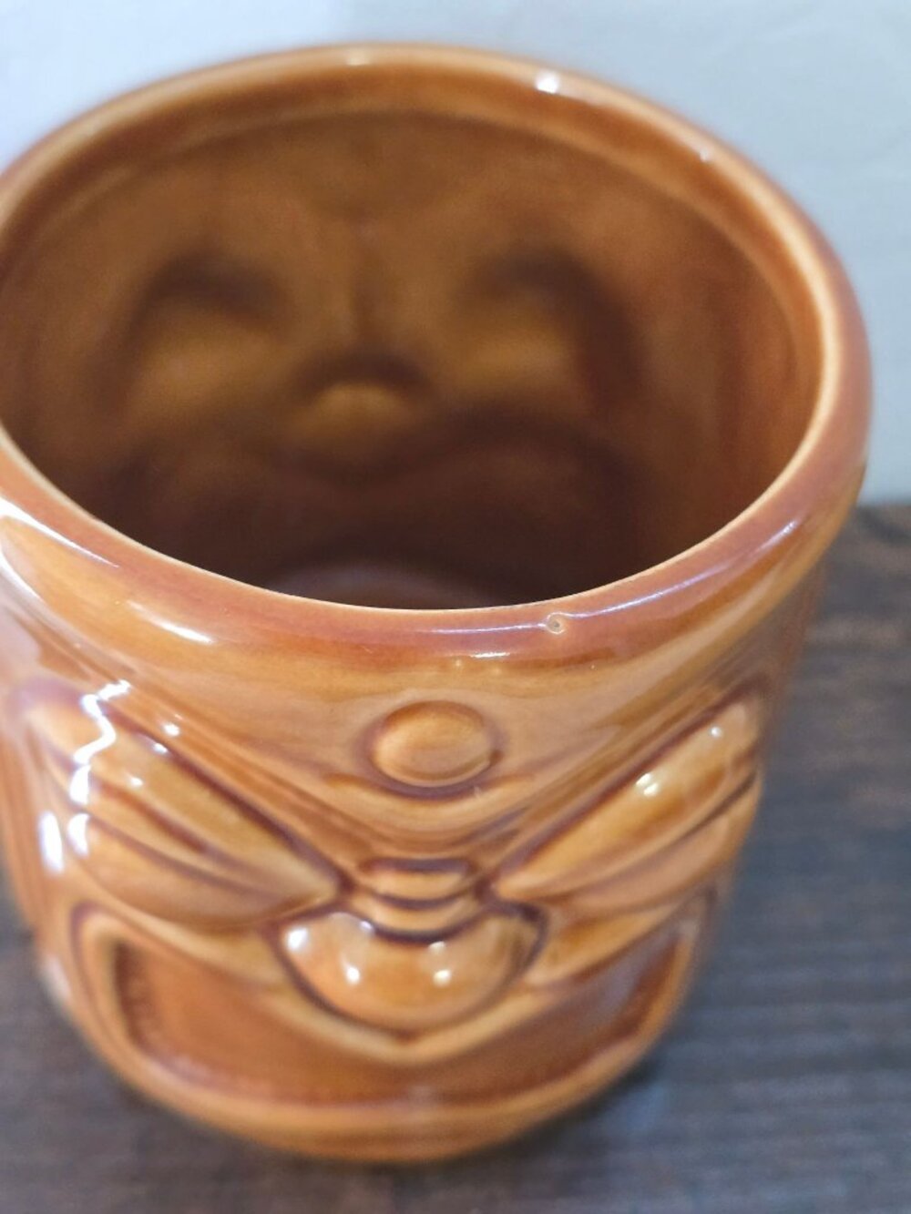 Set Of 3 Accoutrements Tiki Brown Ceramic Mugs 2002 Vintage Collectible Cups - Picture 9 of 11